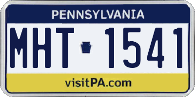 PA license plate MHT1541