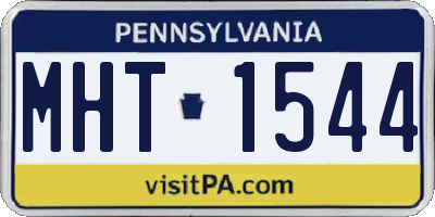 PA license plate MHT1544