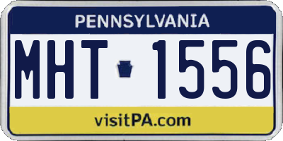 PA license plate MHT1556