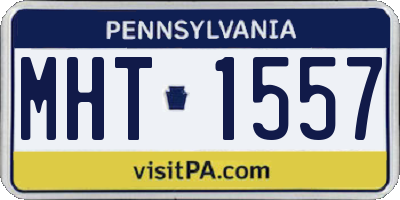PA license plate MHT1557