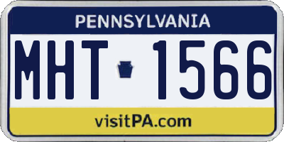 PA license plate MHT1566