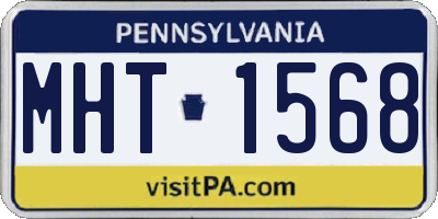 PA license plate MHT1568