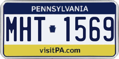 PA license plate MHT1569