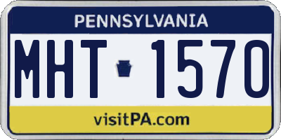 PA license plate MHT1570