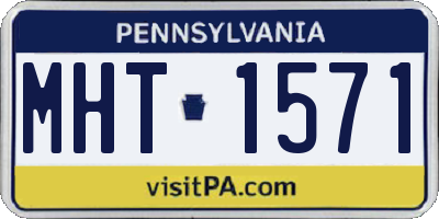 PA license plate MHT1571