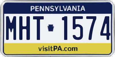 PA license plate MHT1574