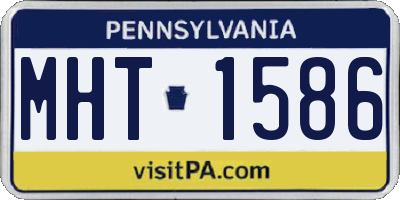 PA license plate MHT1586
