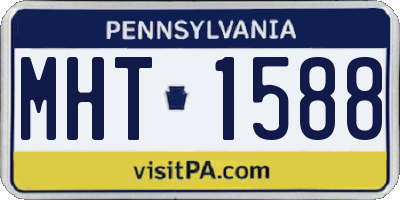 PA license plate MHT1588