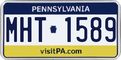 PA license plate MHT1589