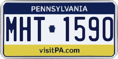 PA license plate MHT1590