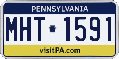 PA license plate MHT1591