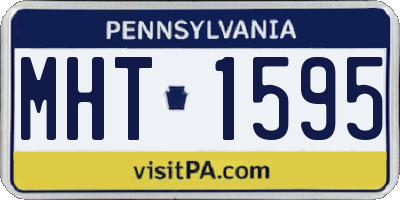PA license plate MHT1595