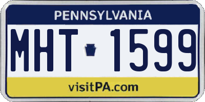 PA license plate MHT1599