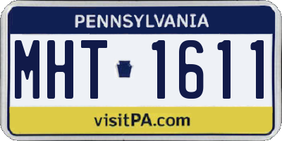 PA license plate MHT1611