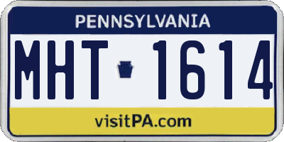 PA license plate MHT1614