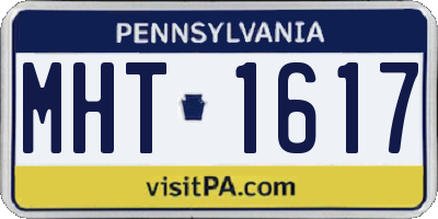 PA license plate MHT1617