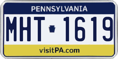 PA license plate MHT1619