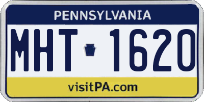 PA license plate MHT1620