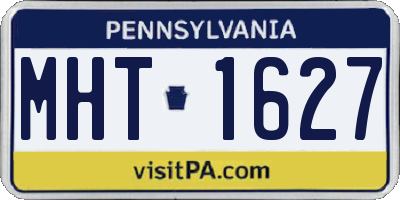 PA license plate MHT1627