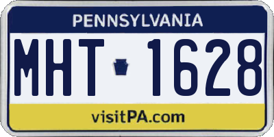 PA license plate MHT1628