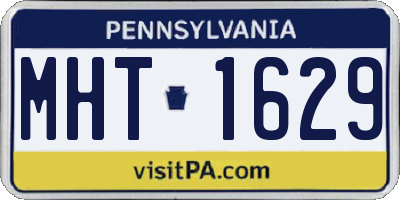 PA license plate MHT1629