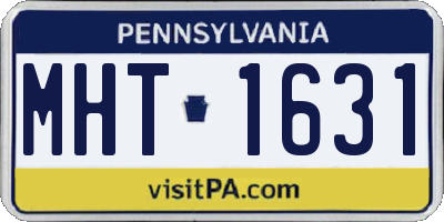 PA license plate MHT1631