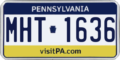 PA license plate MHT1636