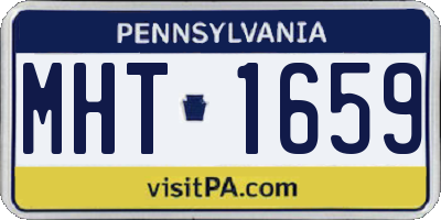 PA license plate MHT1659