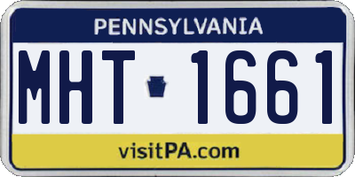PA license plate MHT1661