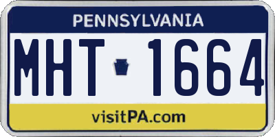 PA license plate MHT1664