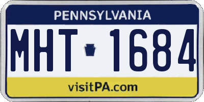 PA license plate MHT1684