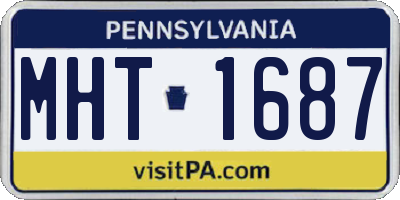 PA license plate MHT1687