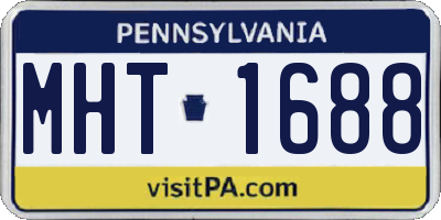 PA license plate MHT1688