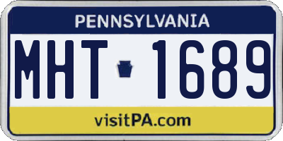 PA license plate MHT1689