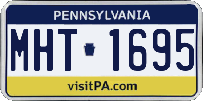 PA license plate MHT1695