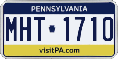 PA license plate MHT1710