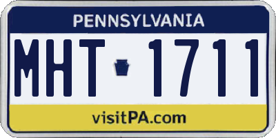 PA license plate MHT1711