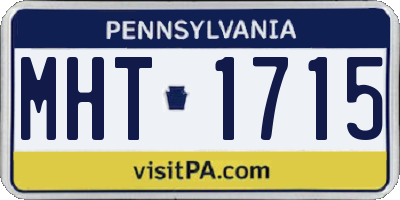 PA license plate MHT1715