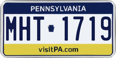 PA license plate MHT1719