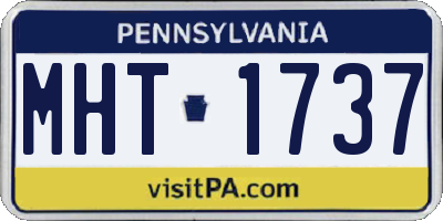 PA license plate MHT1737