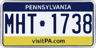 PA license plate MHT1738