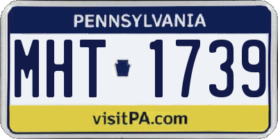 PA license plate MHT1739