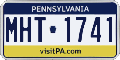 PA license plate MHT1741