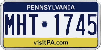 PA license plate MHT1745