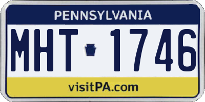 PA license plate MHT1746