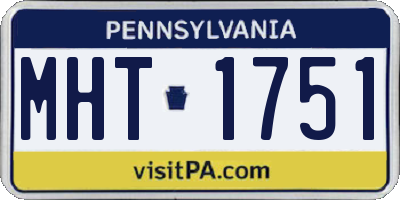 PA license plate MHT1751