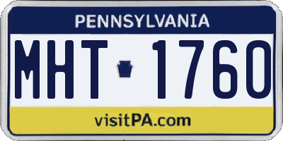 PA license plate MHT1760