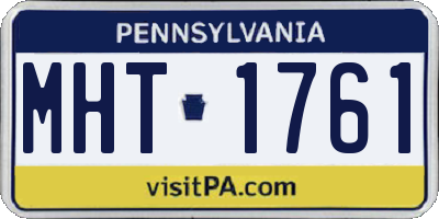 PA license plate MHT1761