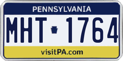 PA license plate MHT1764
