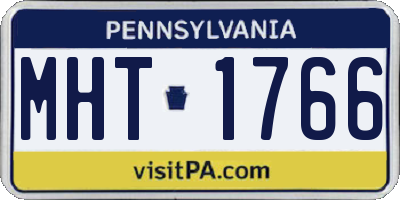PA license plate MHT1766